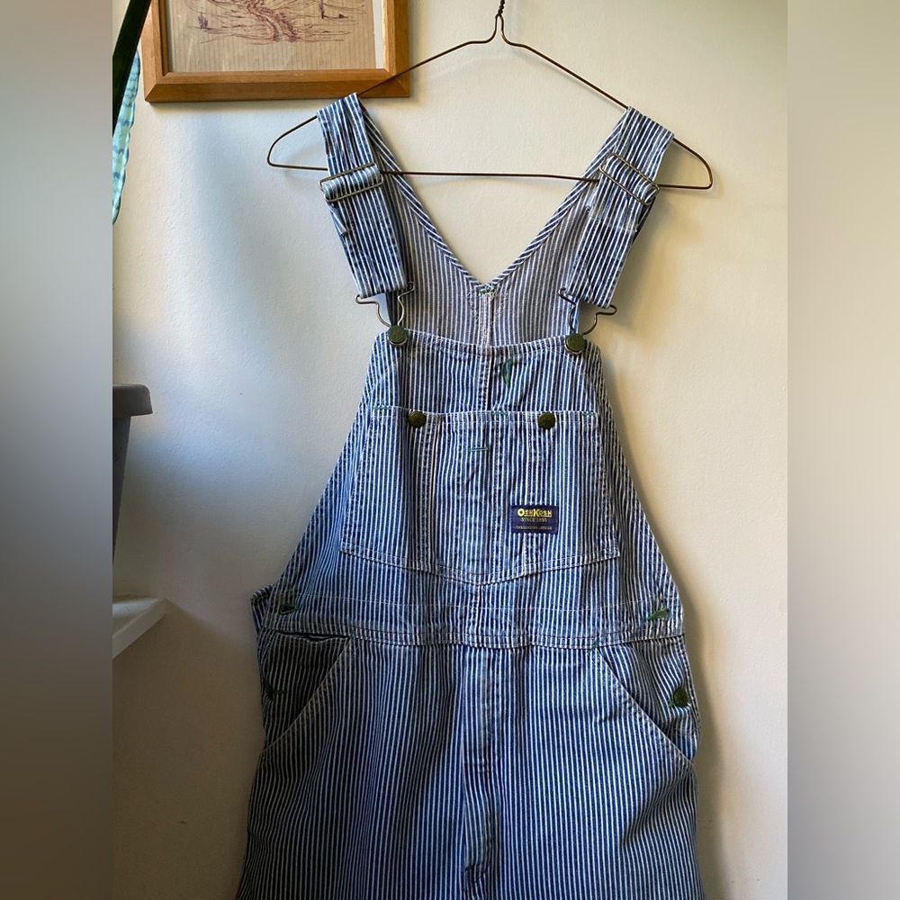 Vintage OshKosh Hickory Stripe Overalls S-M